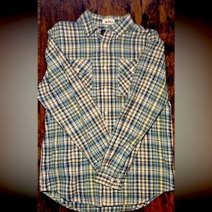 Surf Pendleton Mens Soft Flannel Long Sleeve Plaid Button Up Shirt Size Medium